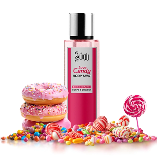 Brume Love Candy rannoucha cosmetiques est parfum sucré et gourmand marshmallow et bonbons