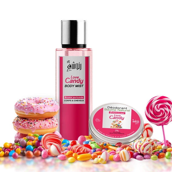Love Candy Rannoucha cosmetiques soin parfumant pour corps et cheveux