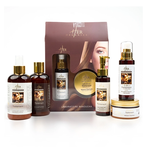 Pack Ail Noir Anti-Chute soins capillaires : huile précieuse, baume capillaire, shampooing, lotion et soin démêlant